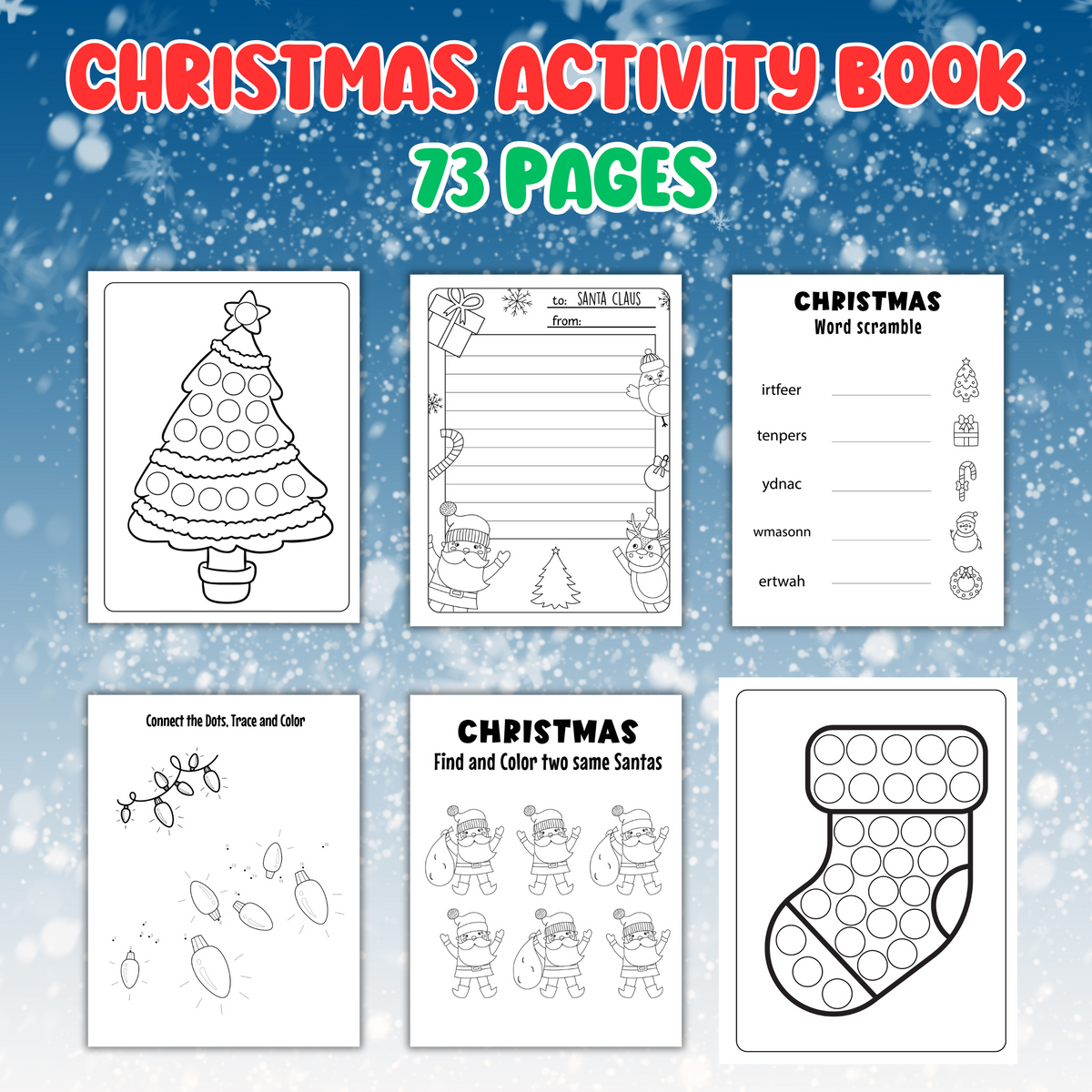 Christmas Kids Activity Pack