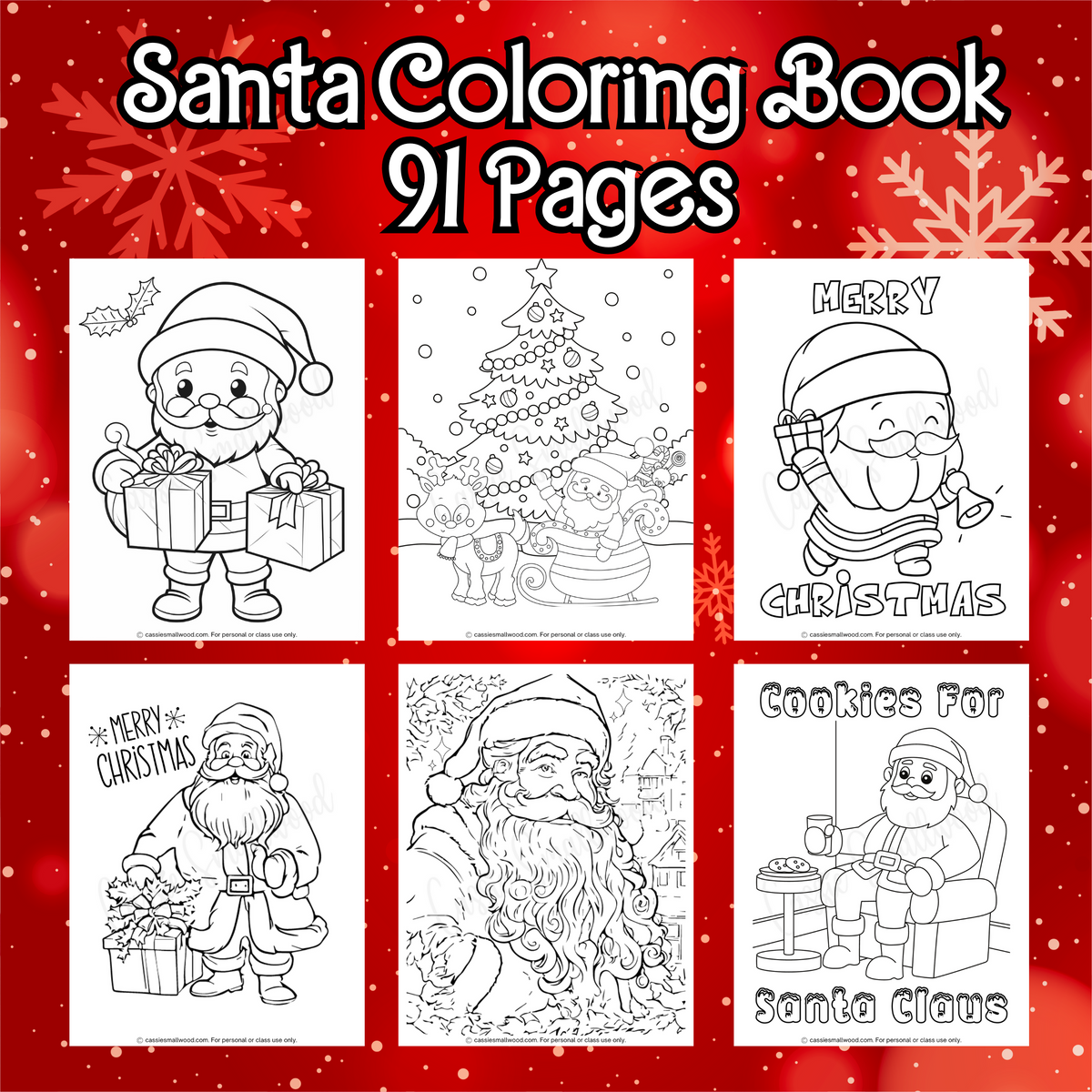 Printable Santa Coloring Book (91 Santa Coloring Pages) – Cassie Smallwood printable-santa-coloring-book-91-santa-coloring-pages-cassie-smallwood