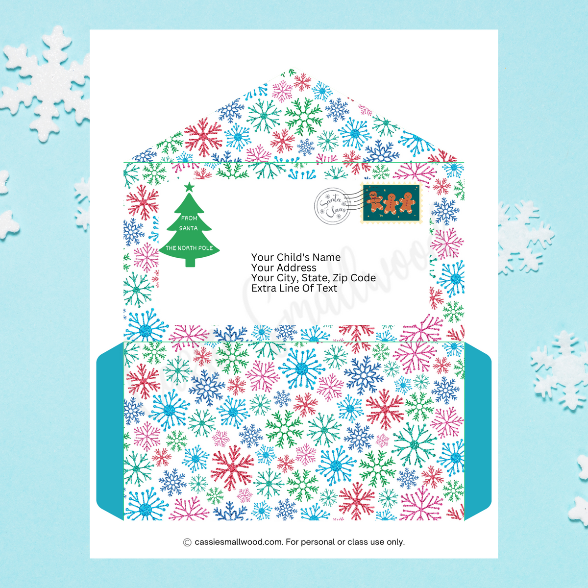 Editable North Pole Envelope Template Cassie Smallwood