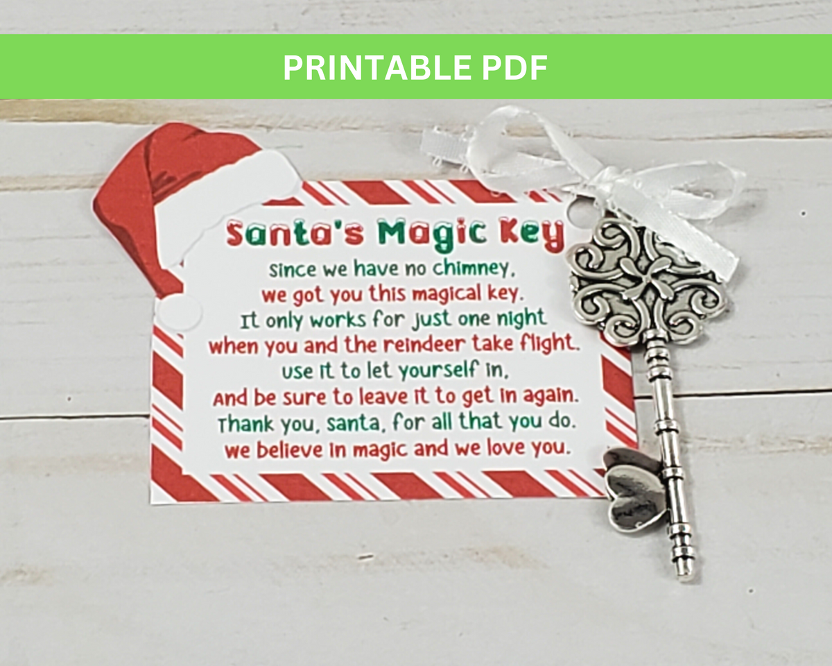 Santa Key Free Printable so Santa Can Enter A Home without A Chimney