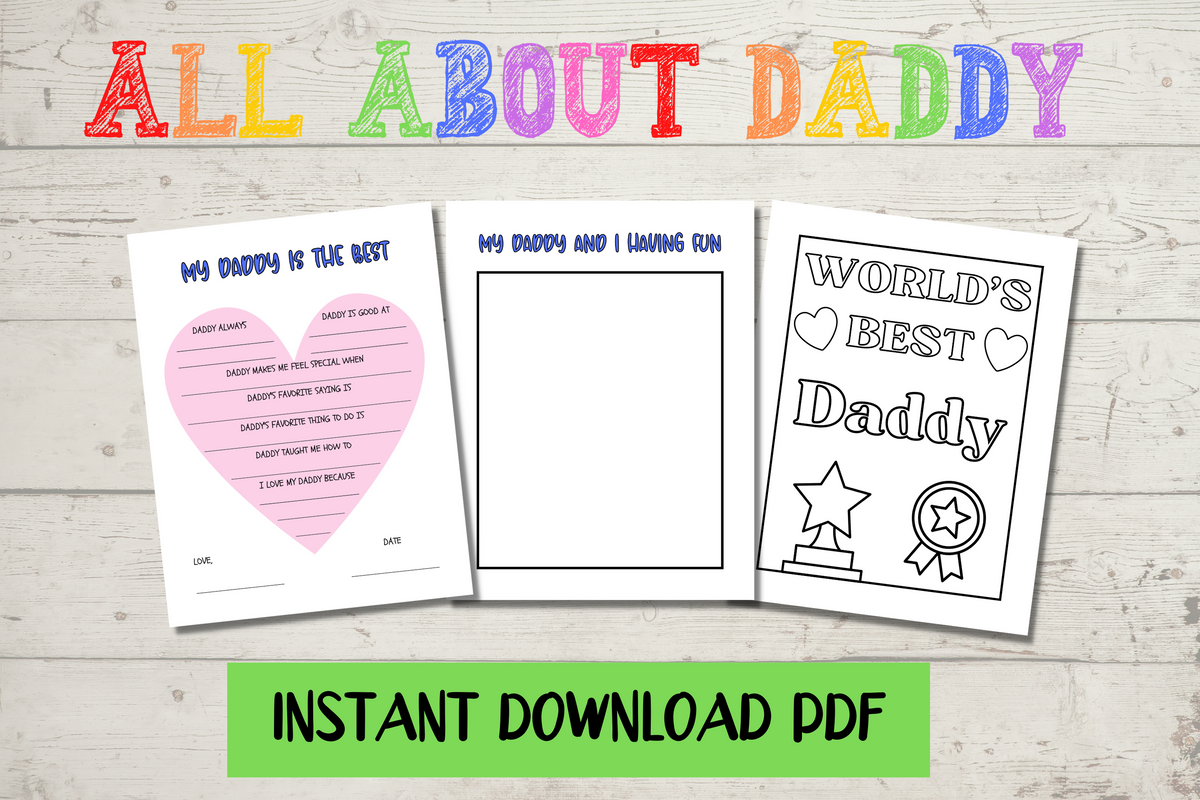 Dad PDF Picture Father's Day Digital for Printing Birth Gift Idea Parents  Gift Souvenir Poster Printable Printable 