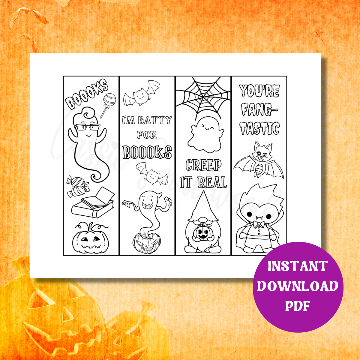 12 Free Printable Halloween Bookmarks for Kids