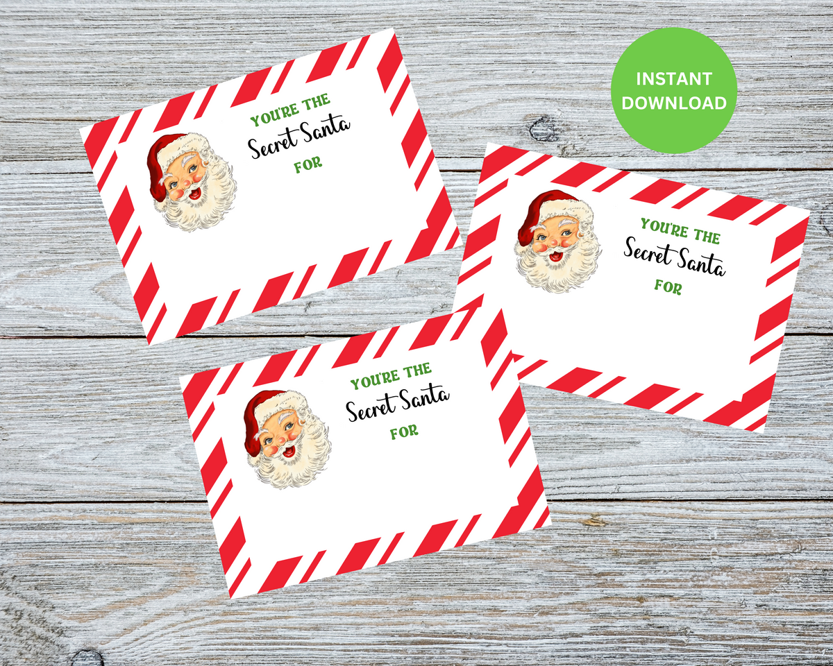 Secret Santa Printable Cards