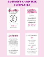 printable business card templates with logo, printable care instruction cards templates for handmade business, printable small business thank you cards templates