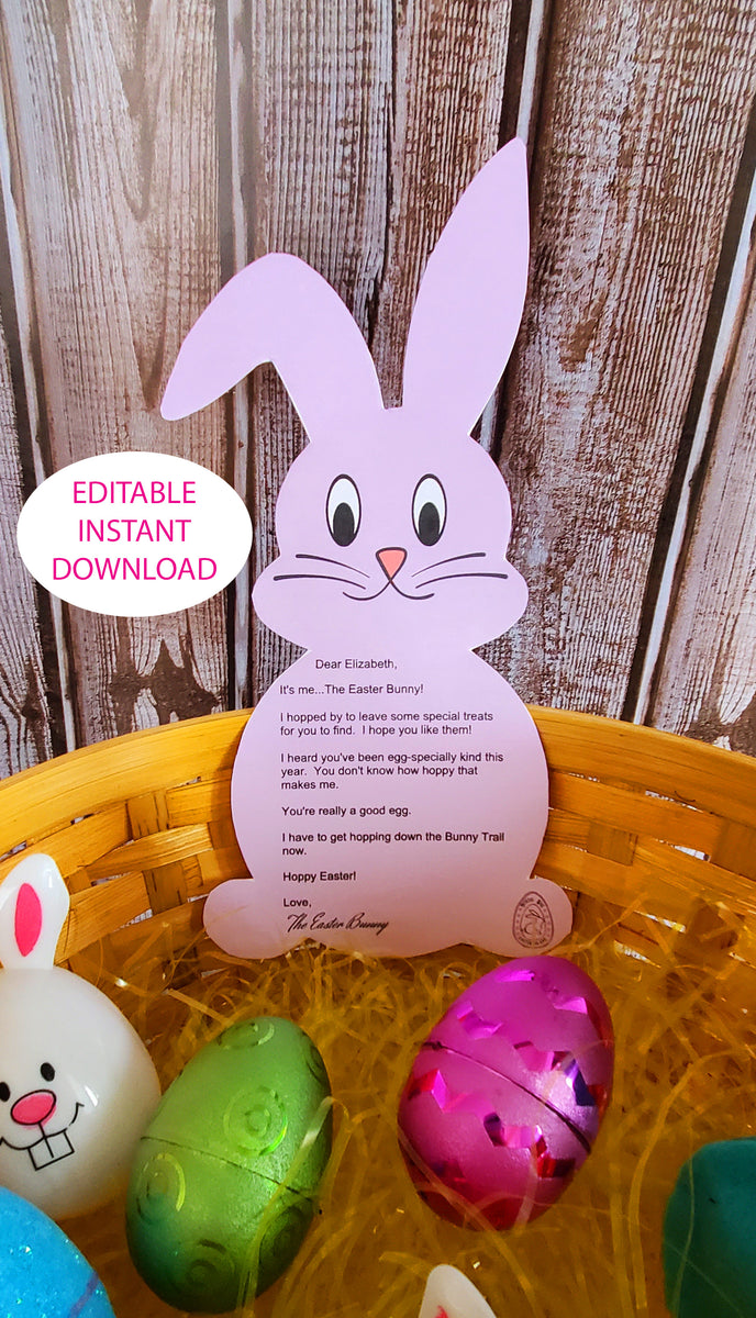 Editable Easter Bunny Letter Template – Cassie Smallwood for Free Printable Letters From Easter Bunny