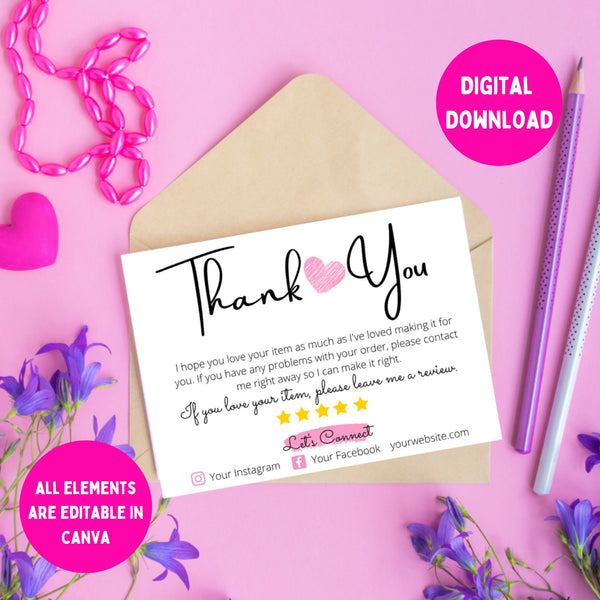 DIY thank you cards for business