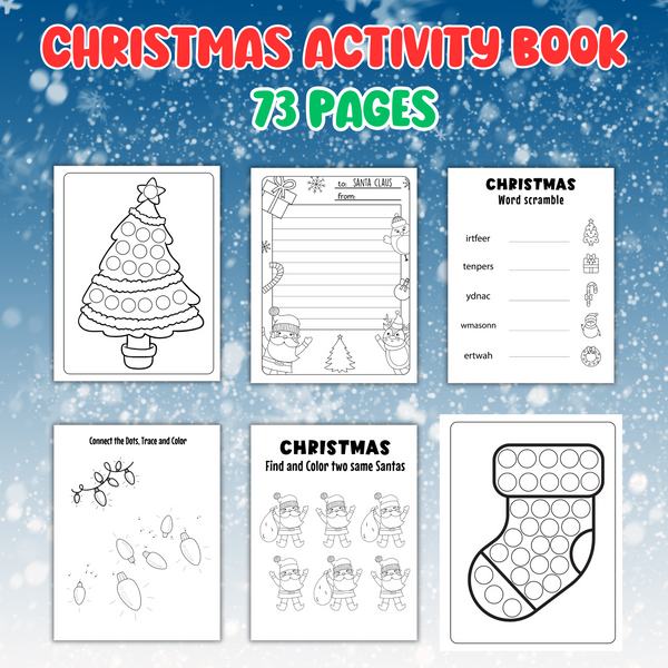 Printable Christmas activity book for kids