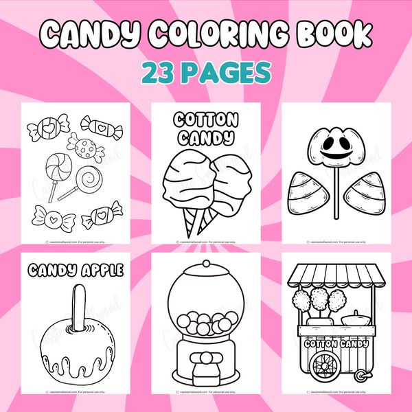 Candy Apple Coloring Pages