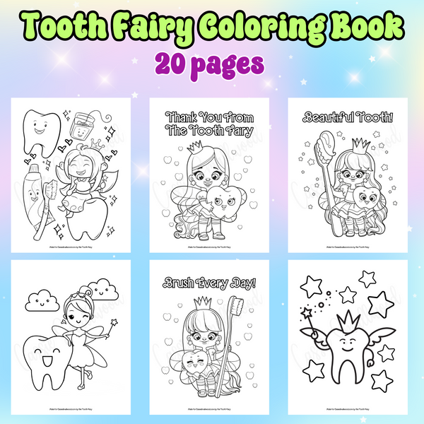 Printable tooth fairy coloring book, Tooth fairy coloring pages to print, Tooth Fairy ideas