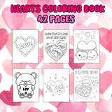printable heart coloring book Valentine's Day coloring pages to print for kids
