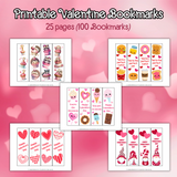 printable Valentine bookmarks pdf, animal bookmarks, kawaii bookmarks, gnome bookmarks Valentine, heart bookmarks, Happy Valentine's Day bookmarks to print out