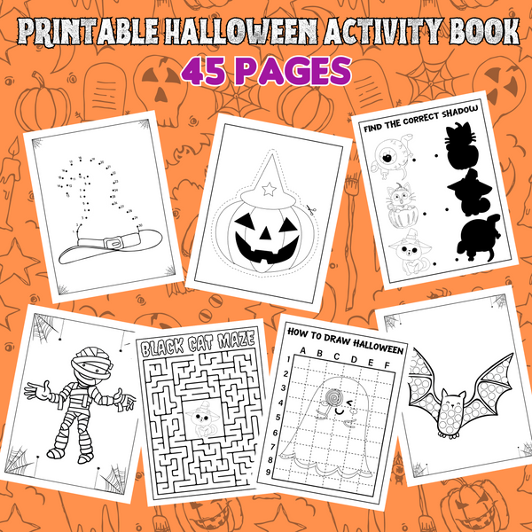 Printable Halloween Activity Book For Kids (45 Pages) – Cassie Smallwood printable-halloween-activity-book-for-kids-45-pages-cassie-smallwood