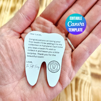 1st tooth fairy note editable canva template