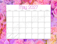 2027 cute calendar printable May