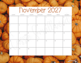 2027 year calendar printable November