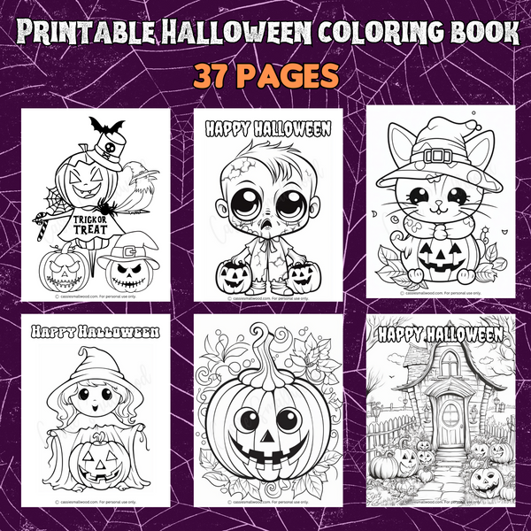 Printable Halloween Coloring Book (37 Pages) – Cassie Smallwood