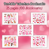 printable Valentines bookmarks for kids, owl bookmarks, ladybug bookmarks, sloth bookmarks, llama bookmarks, dog bookmarks, dinosaur bookmarks