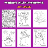 printable witch coloring book, scary witch coloring pages, cute witch coloring sheets Halloween coloring pages