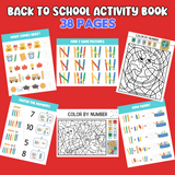 printable back to school activity pages back to school color by number first day of school worksheets