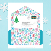 editable Santa envelope Canva template Santa mail envelope to print out personalized North Pole envelope