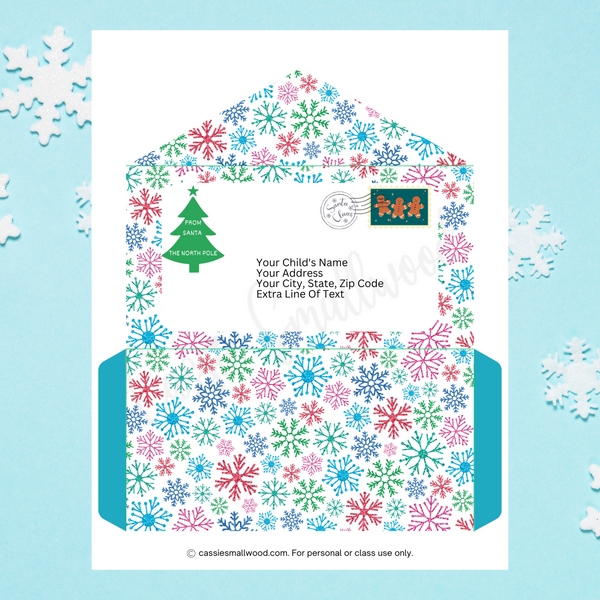Editable North Pole Envelope Template Cassie Smallwood