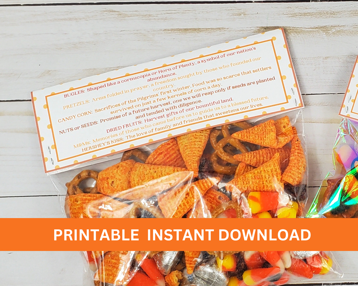 thanksgiving snack mix free printable tags down redbud drive