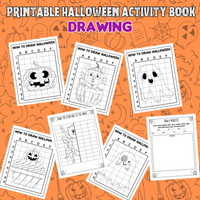 Printable Halloween activity book Halloween drawing pages for kids