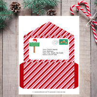 Santa envelope editable template personalized North Pole envelope customized letter from Santa envelope