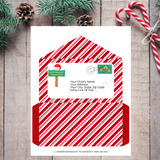 Santa envelope editable template personalized North Pole envelope customized letter from Santa envelope