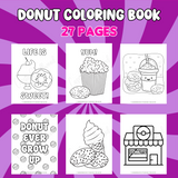 donut coloring book printable pdf donut coloring pages
