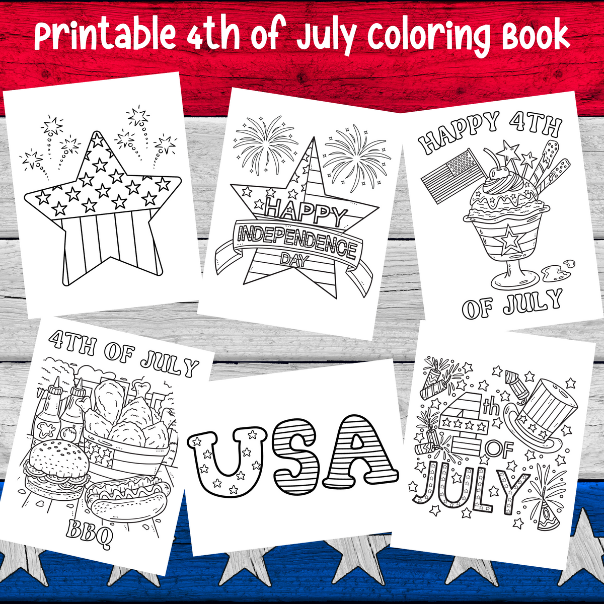 Printable 4th Of July Coloring Book (25 Fourth Of July Coloring Pages ...