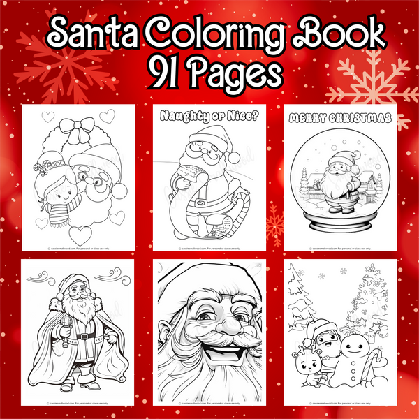 Printable Santa Coloring Book (91 Santa Coloring Pages) – Cassie Smallwood printable-santa-coloring-book-91-santa-coloring-pages-cassie-smallwood