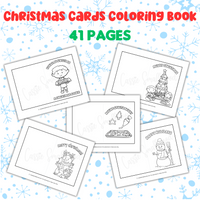 Christmas cards for colouring printable pdf Christmas colouring cards for kids