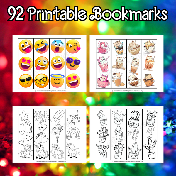 Printable Emoji Bookmarks Cute
