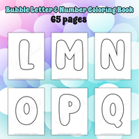 bubble letters coloring pages printable pdf