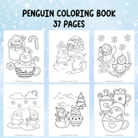 Printable Penguin Coloring Book (37 Penguin Coloring Pages)