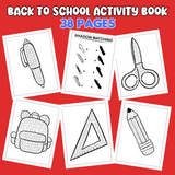 printable back to school activity book for kids back to school dot marker pages back to school matching games