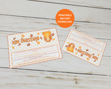 fall blessing mix printable Thanksgiving favor bag toppers tags
