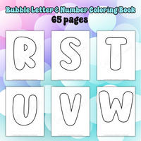 uppercase bubble letters coloring pages printable pdf