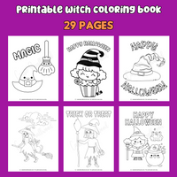 witch coloring book for kids printable Halloween coloring sheets, witch coloring pages cute