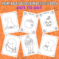 Halloween dot to dot Halloween connect the dots Halloween activity book printable pdf