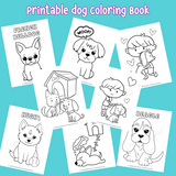 printable dog coloring book, puppy coloring book, dog coloring sheets, puppy coloring pages to print out