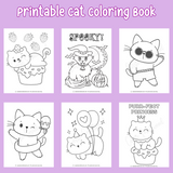 printable kitty coloring book, cat coloring pages, kitten coloring sheets pdf