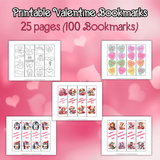 printable Valentine's bookmarks, coloring Valentine bookmarks, dog bookmarks, conversation heart bookmarks, penguin bookmarks, dog bookmarks, animal bookmarks