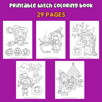 Halloween coloring book for kids printable witch coloring pages Halloween coloring sheets to print out