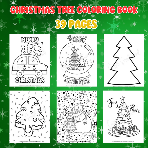printable Christmas tree coloring book Christmas coloring pages for kids