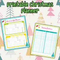 Christmas gift planner printable, Stocking stuffer list printable pdf