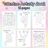 Printable Valentine activity sheets, Valentine I spy, Valentine mazes, Valentine crossword puzzle