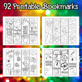 printable bookmark coloring pages, Tooth Fairy bookmarks, flower bookmarks, sports bookmarks to color