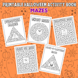 Halloween mazes Halloween puzzles printable pdf Halloween activity book for kids